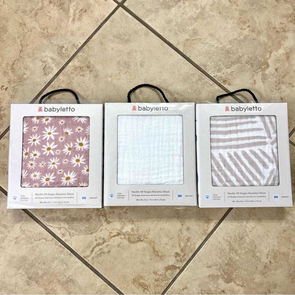 Babyletto Bassinet Sheets Set of 3